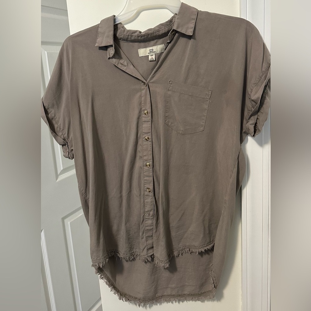 Thread & Supply Casual Brown Button Down Shirt